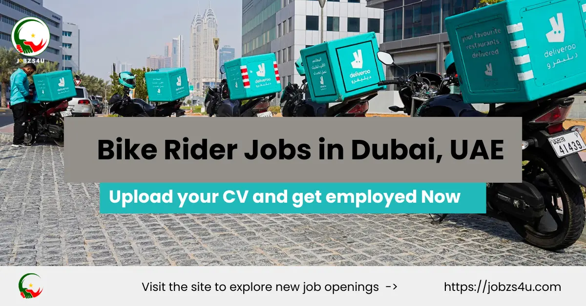 Working in Dubai as a bike rider is great option for pakistani job seekers